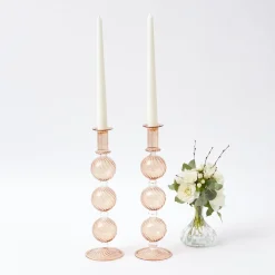 Camille Chestnut Candle Holders (Pair)|Mrs. Alice Discount