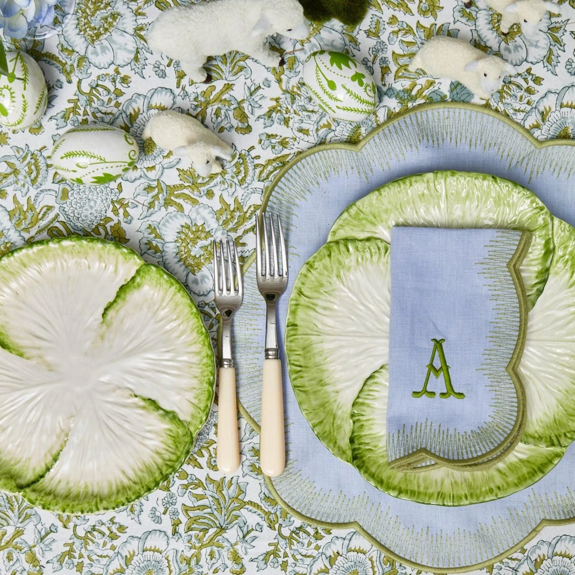 Capri Lettuce Dinner & Starter Plate (Set Of 8)|Mrs. Alice Best