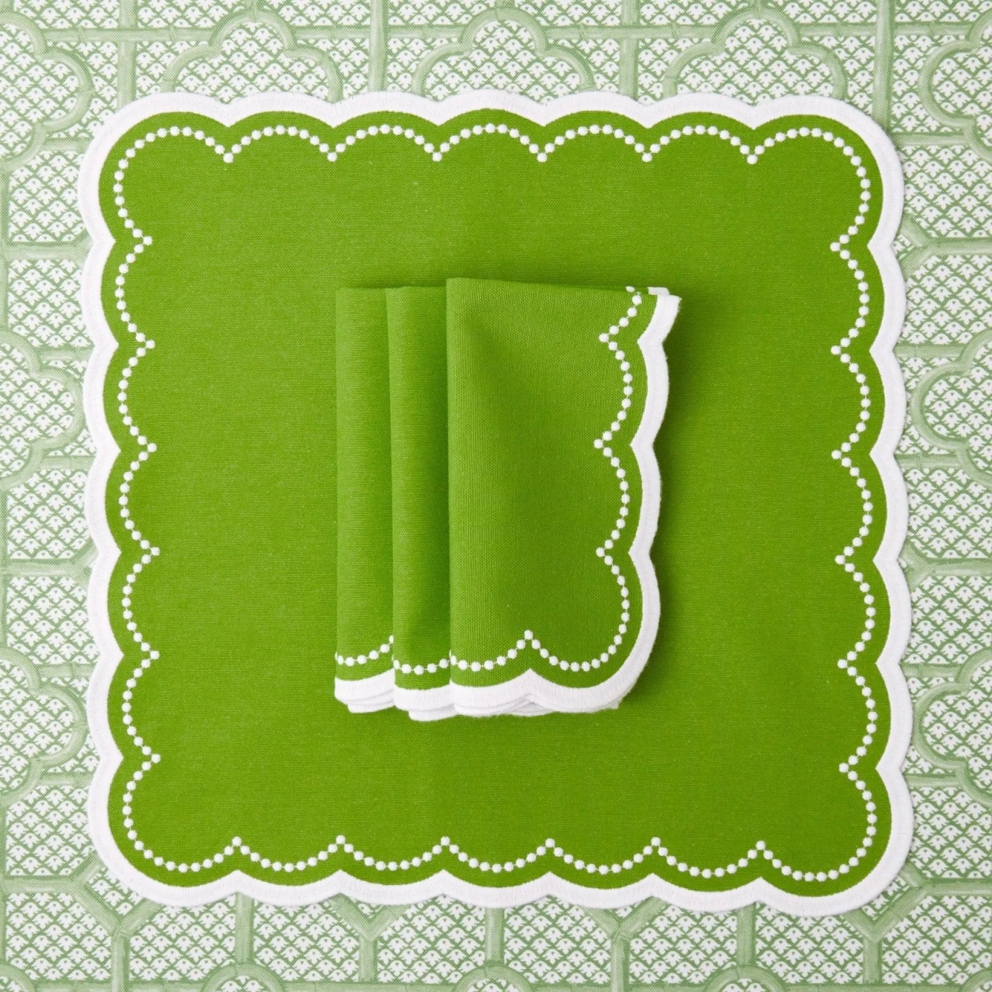 Cecily Green Napkins (Set Of 4)|Mrs. Alice Outlet