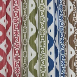 Chestnut Brown Ikat Stripe Fabric|Mrs. Alice Outlet