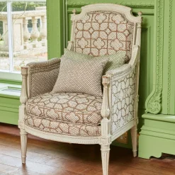 Chestnut Brown Lotus Flower Fabric|Mrs. Alice Clearance