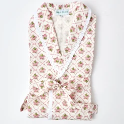Children's Pink Bouquet Dressing Gown|Mrs. Alice Online