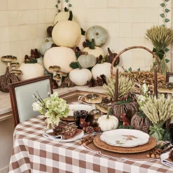 Chocolate Gingham Tablecloth|Mrs. Alice Online