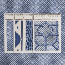 Cobalt Blue Lotus Flower Fabric|Mrs. Alice Hot