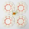 Coral Dinner & Starter Plates (Set Of 8)|Mrs. Alice Online