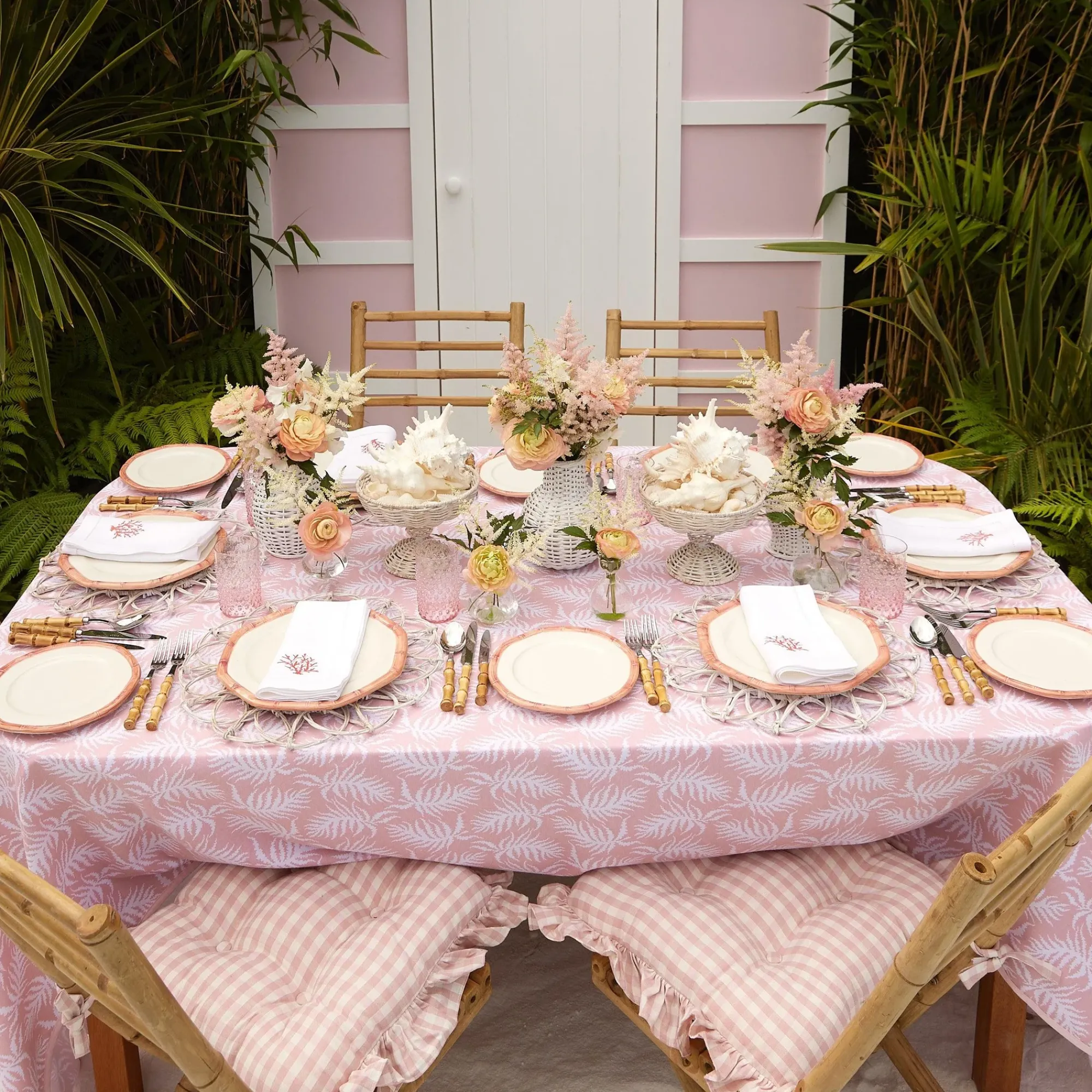 Coral Linen Napkins (Set Of 4)|Mrs. Alice Discount