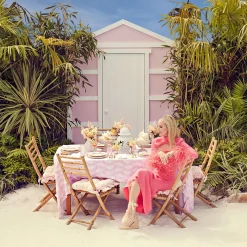 Coral Linen Placemats & Napkins (Set Of 4)|Mrs. Alice Clearance