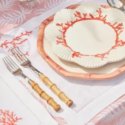 Coral Linen Placemats (Set Of 4)|Mrs. Alice