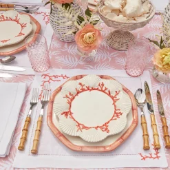 Coral Linen Placemats (Set Of 4)|Mrs. Alice