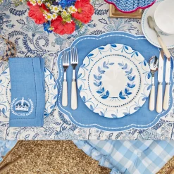 Coronation Blue Linen Napkins (Set Of 4)|Mrs. Alice Outlet