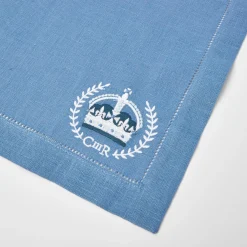 Coronation Blue Linen Napkins (Set Of 4)|Mrs. Alice Outlet