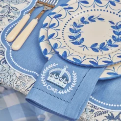 Coronation Blue Linen Napkins (Set Of 4)|Mrs. Alice Outlet