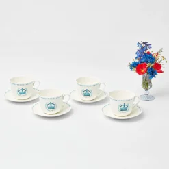 Coronation Breakfast Cup & Saucer (Set Of 4)|Mrs. Alice Clearance