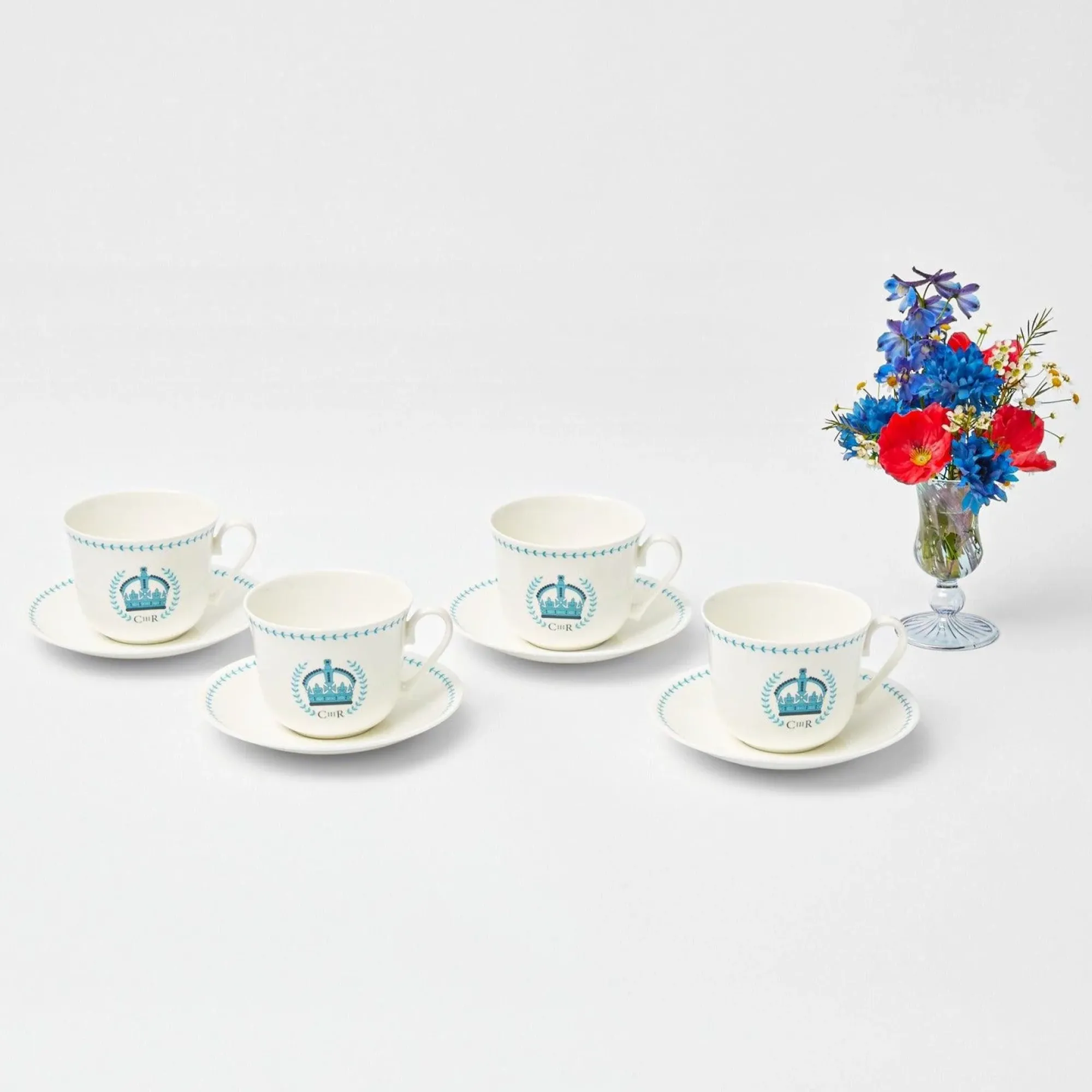 Coronation Breakfast Cup & Saucer (Set Of 4)|Mrs. Alice Clearance