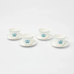 Coronation Breakfast Cup & Saucer (Set Of 4)|Mrs. Alice Clearance