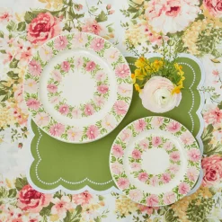 Dahlia Garland Dinner & Starter Plates (Set Of 8)|Mrs. Alice Sale