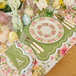 Dahlia Garland Dinner & Starter Plates (Set Of 8)|Mrs. Alice Clearance