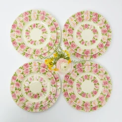 Dahlia Garland Dinner Plate (Set Of 4)|Mrs. Alice Clearance