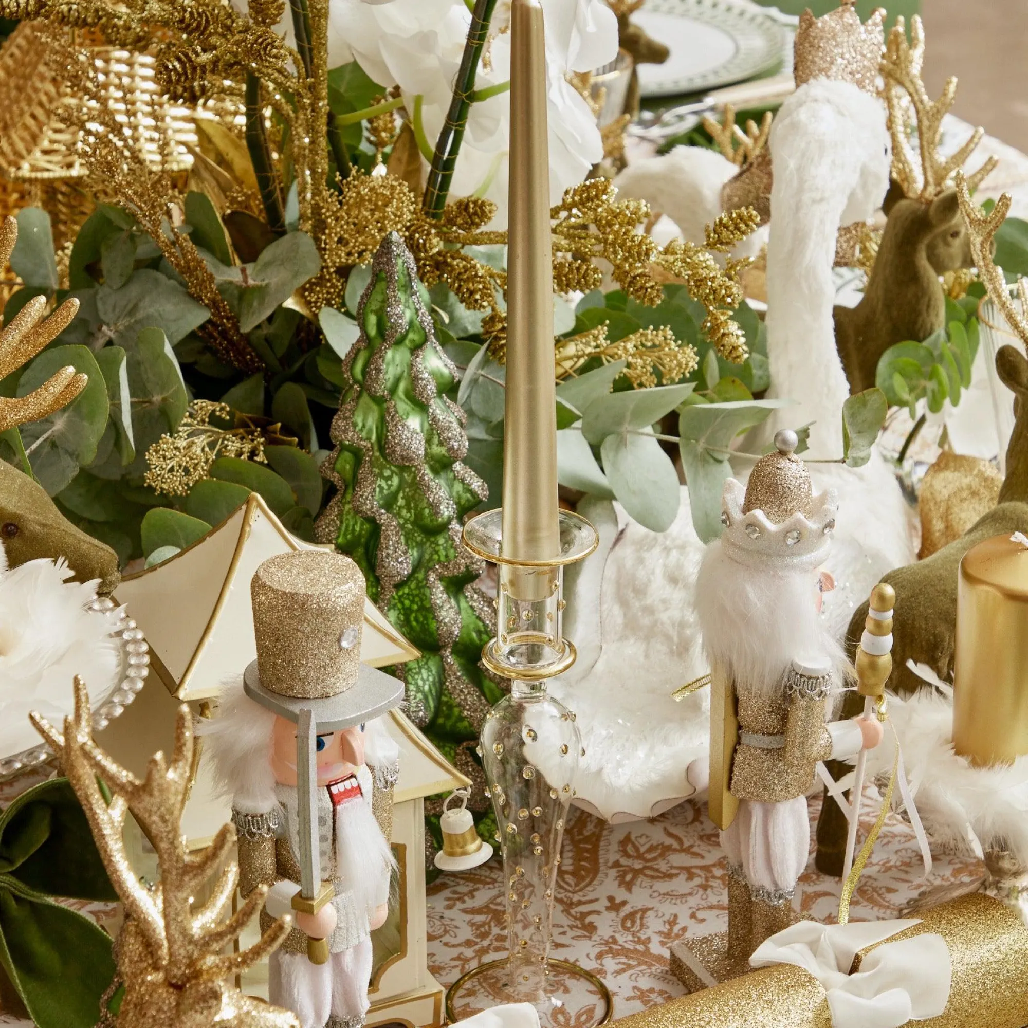 Dotty Gold Candle Holder (Pair)|Mrs. Alice Outlet