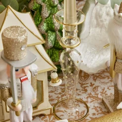 Dotty Gold Candle Holder (Pair)|Mrs. Alice Outlet