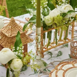 Eden Green Fluted Candle Holders (Pair)|Mrs. Alice New