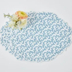 Edie Blue Coral Placemats (Set Of 4)|Mrs. Alice Sale