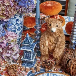 Elodie Blue Candle Holders (Pair)|Mrs. Alice