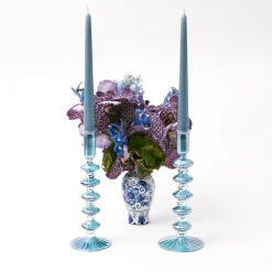 Elodie Blue Candle Holders (Pair)|Mrs. Alice
