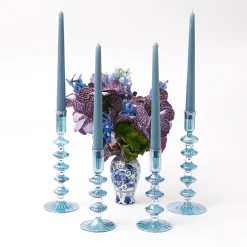 Elodie Blue Candle Holders (Pair)|Mrs. Alice