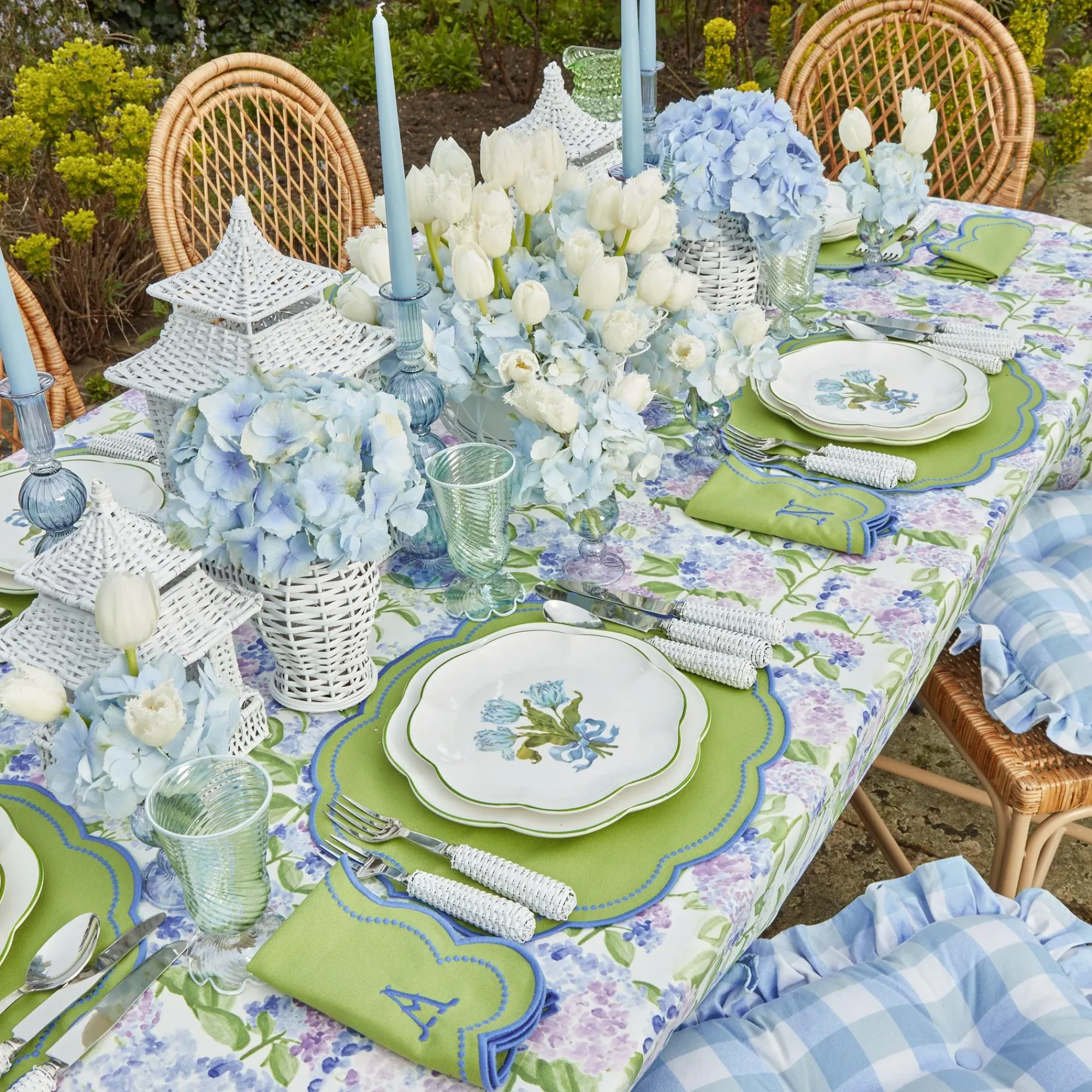 Eloise Green And Blue Placemats (Set Of 4)|Mrs. Alice Discount