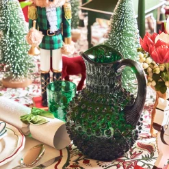 Emerald Green Hobnail Jug|Mrs. Alice