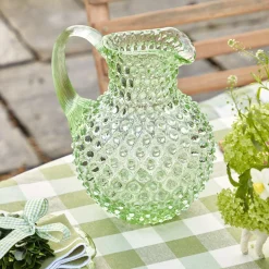 Emerald Hobnail Jug|Mrs. Alice Hot