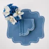 Eve Blue Linen Napkins (Set Of 4)|Mrs. Alice Best