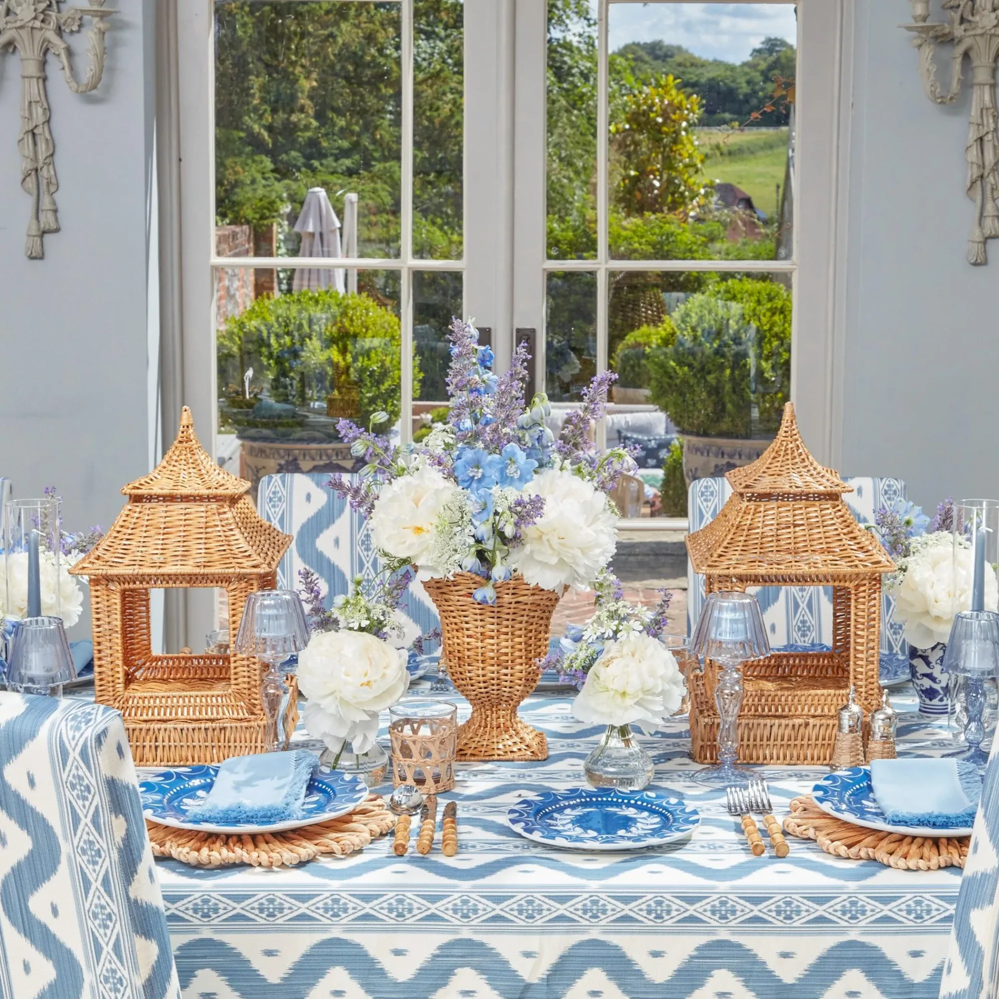 Extra Large Natural Rattan Pagoda Lantern|Mrs. Alice Sale