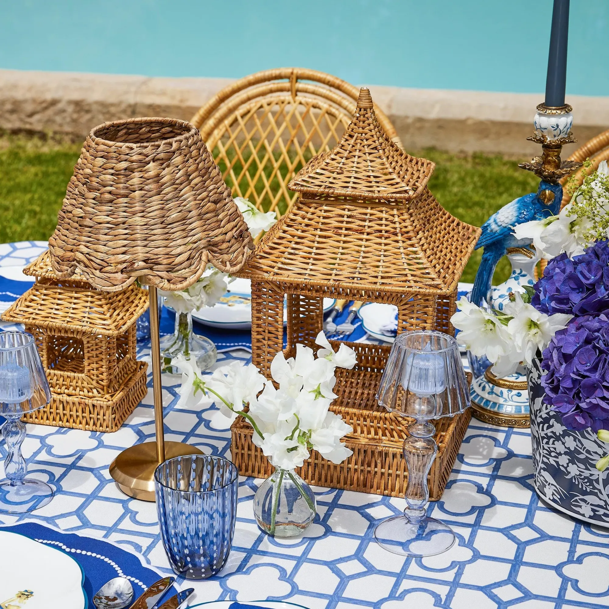 Extra Large Natural Rattan Pagoda Lantern|Mrs. Alice Sale