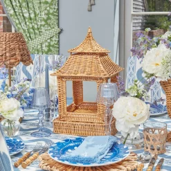 Extra Large Natural Rattan Pagoda Lantern|Mrs. Alice Best