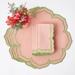 Fleur Pink Napkins (Set Of 4)|Mrs. Alice Outlet