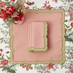 Fleur Pink Napkins (Set Of 4)|Mrs. Alice Outlet