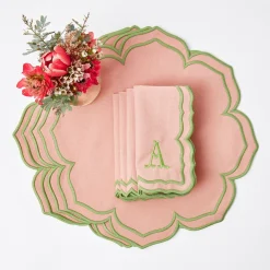 Fleur Pink Placemats (Set Of 4)|Mrs. Alice Hot