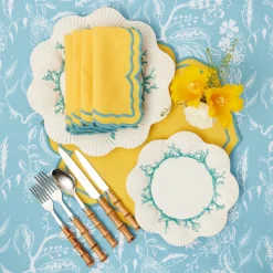 Fleur Yellow Napkins (Set Of 4)|Mrs. Alice Discount