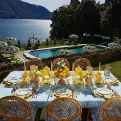 Fleur Yellow Placemats & Napkins (Set Of 4)|Mrs. Alice New