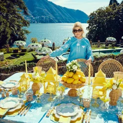 Fleur Yellow Placemats & Napkins (Set Of 4)|Mrs. Alice New