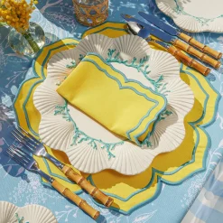 Fleur Yellow Placemats (Set Of 4)|Mrs. Alice Discount