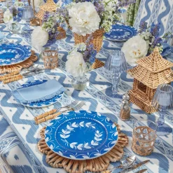 French Blue Garland Dinner Plate|Mrs. Alice Outlet