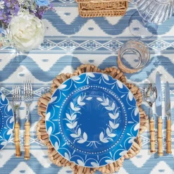 French Blue Garland Dinner Plate|Mrs. Alice Outlet