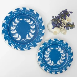 French Blue Garland Starter Plate|Mrs. Alice Clearance