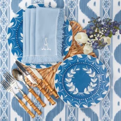 French Blue Garland Starter Plates (Set Of 4)|Mrs. Alice Clearance