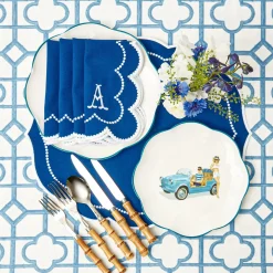 Gabrielle Blue Placemats & Napkins (Set Of 4)|Mrs. Alice Outlet