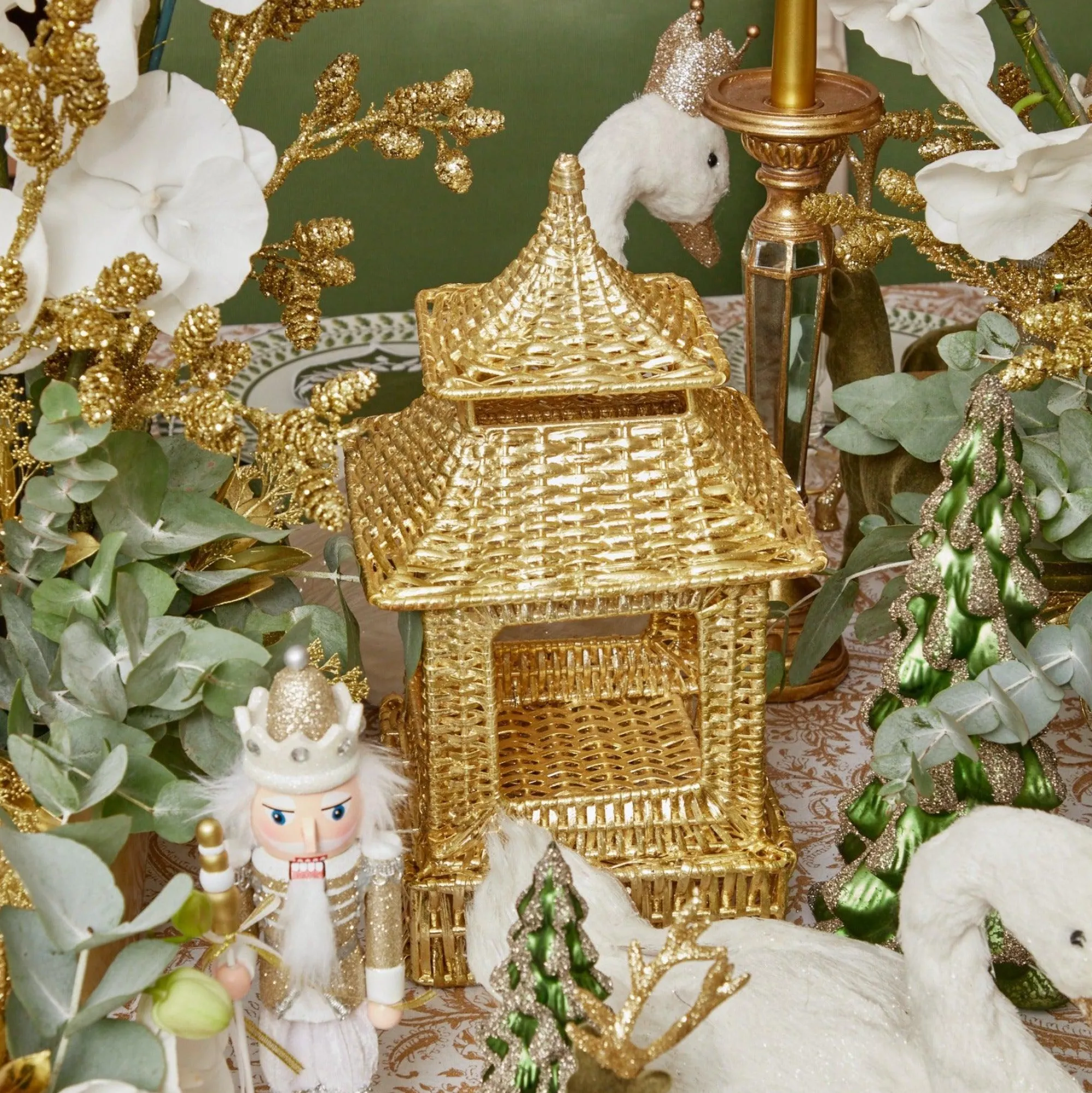 Gold Rattan Pagoda Lantern|Mrs. Alice Outlet