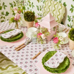 Green & White Rim Water Glasses (Set Of 4)|Mrs. Alice Outlet